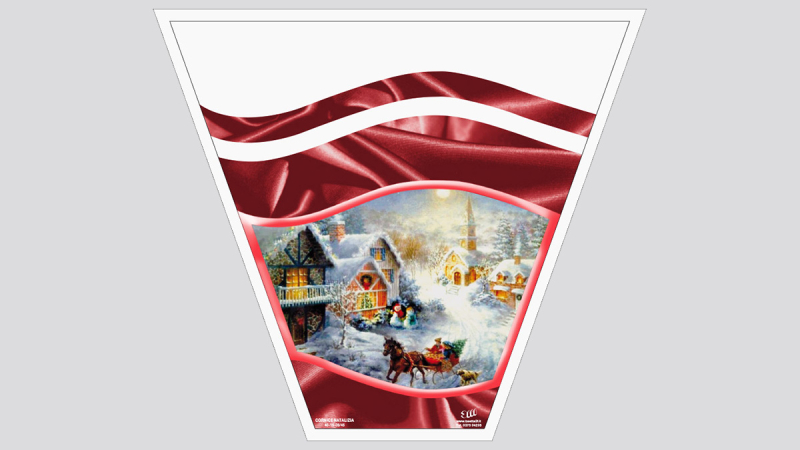 Štampane vrećice CORNICE NATALIZIA ROSSA (Božični okvir crveni) - 1kg